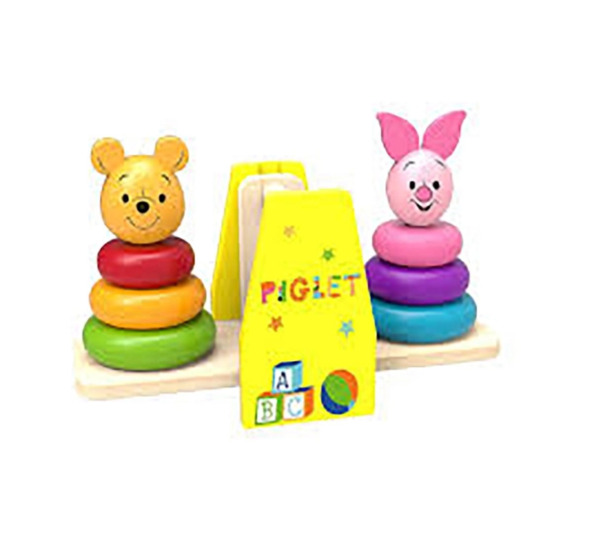 Disney Winnie & Piglet 10PC Wooden Balance Stacker for Kids age 1Y+ 