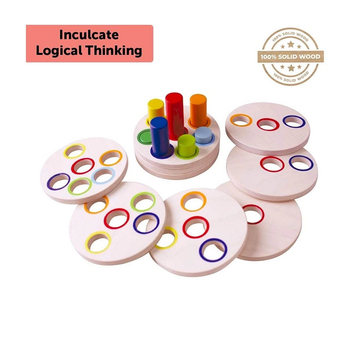 Brainsmith Logic Stacking Wooden Toy for Kids age 3Y+ 