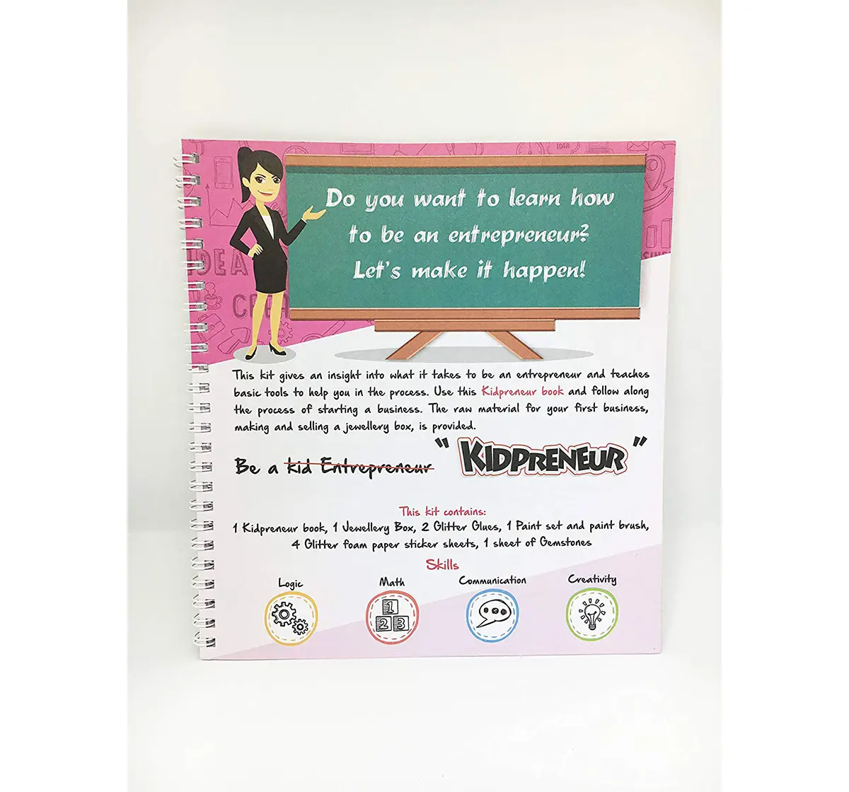 Trunk Works Kidpreneur - Jewellery Box Version - Learn Basics of Business And Entrepreneurship in Age Appropriate Fun Way (Includes Material Needed to Start Your First Business) Games for Kids age 3Y+ (Pink)