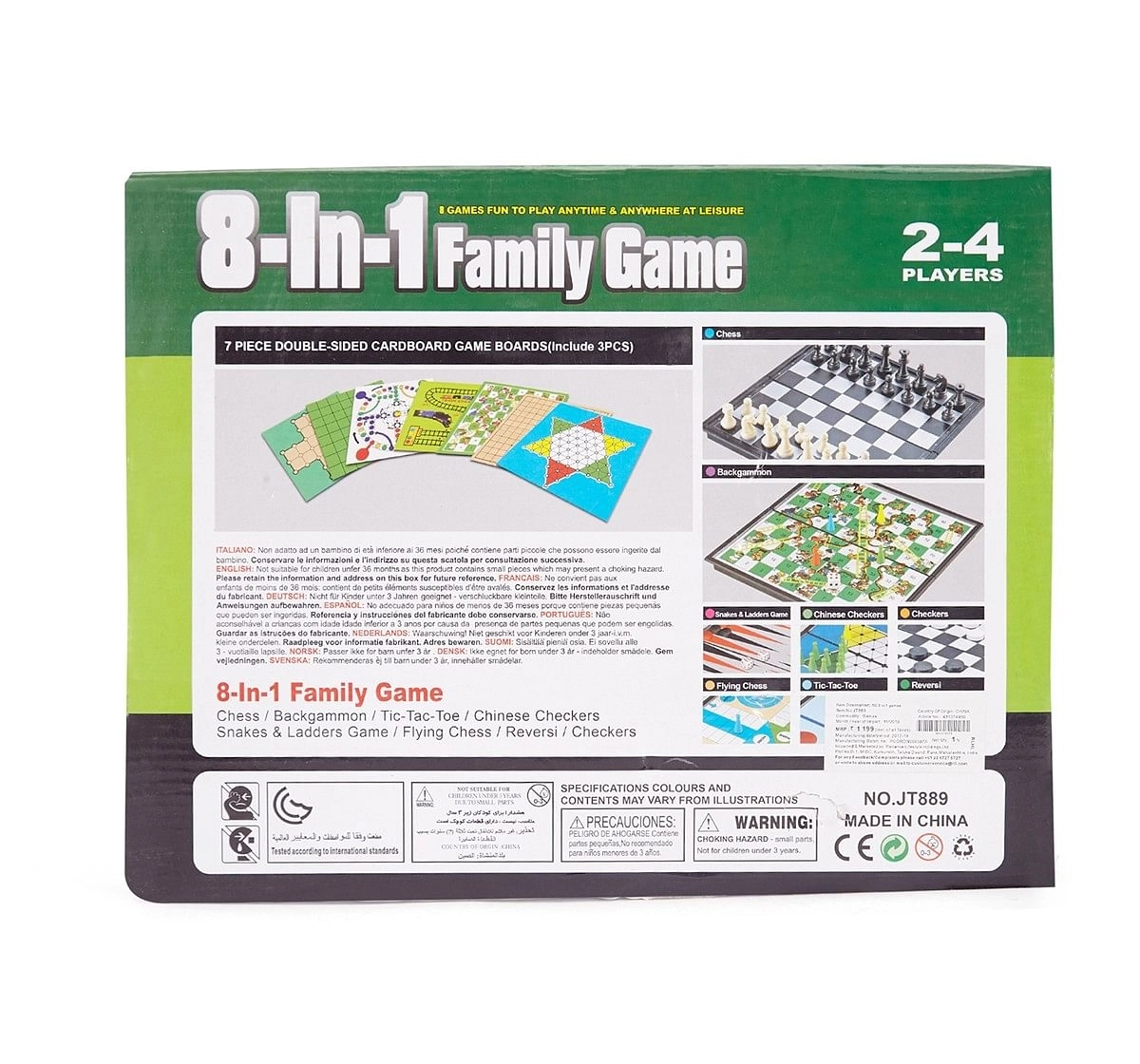 Comdaq 8 In 1 Board Games Board for Kids age 6Y+ 