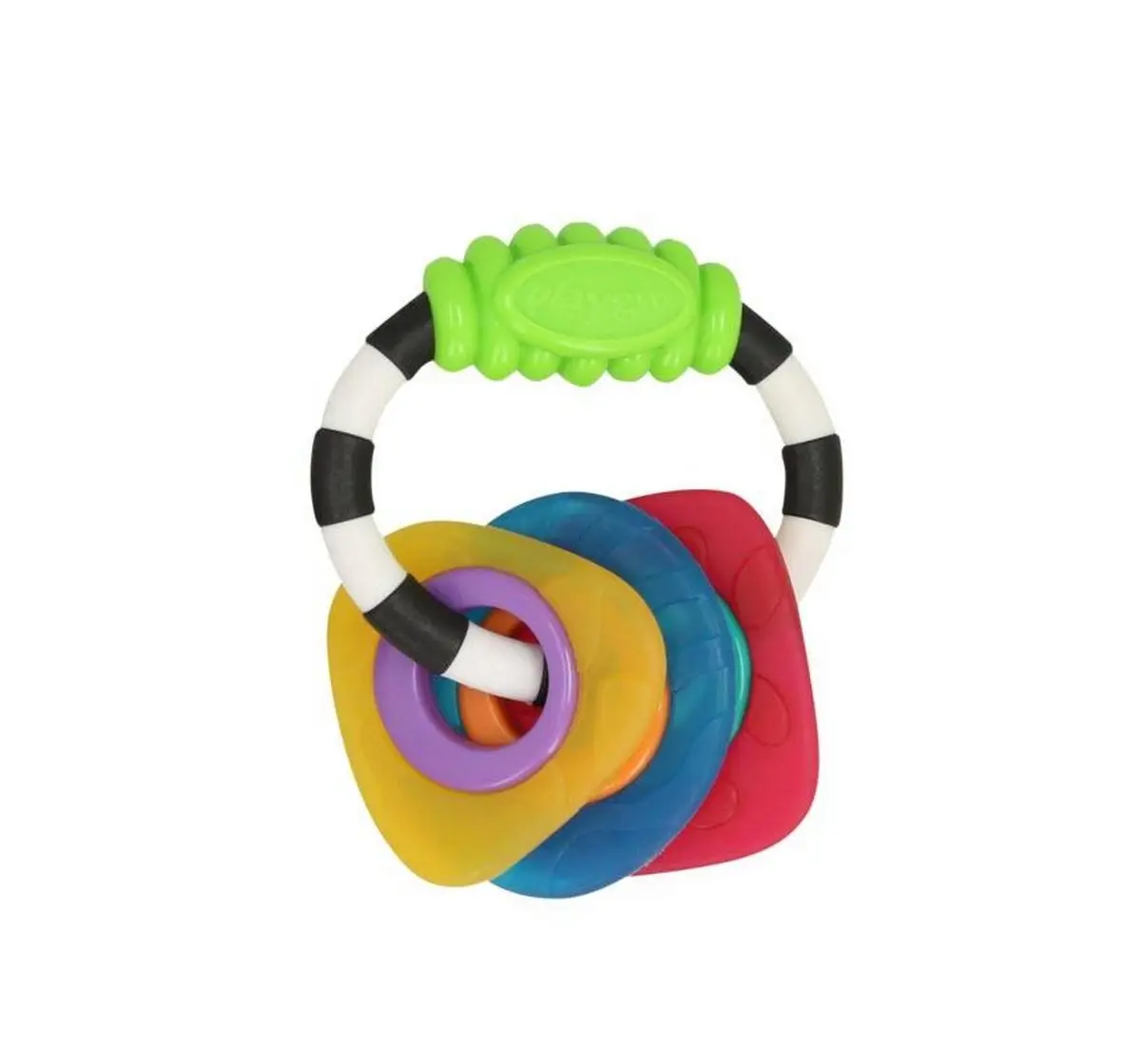 Playgro Teether & Rattle Textured Teething Shapes Multicolor 3 To 12 Months