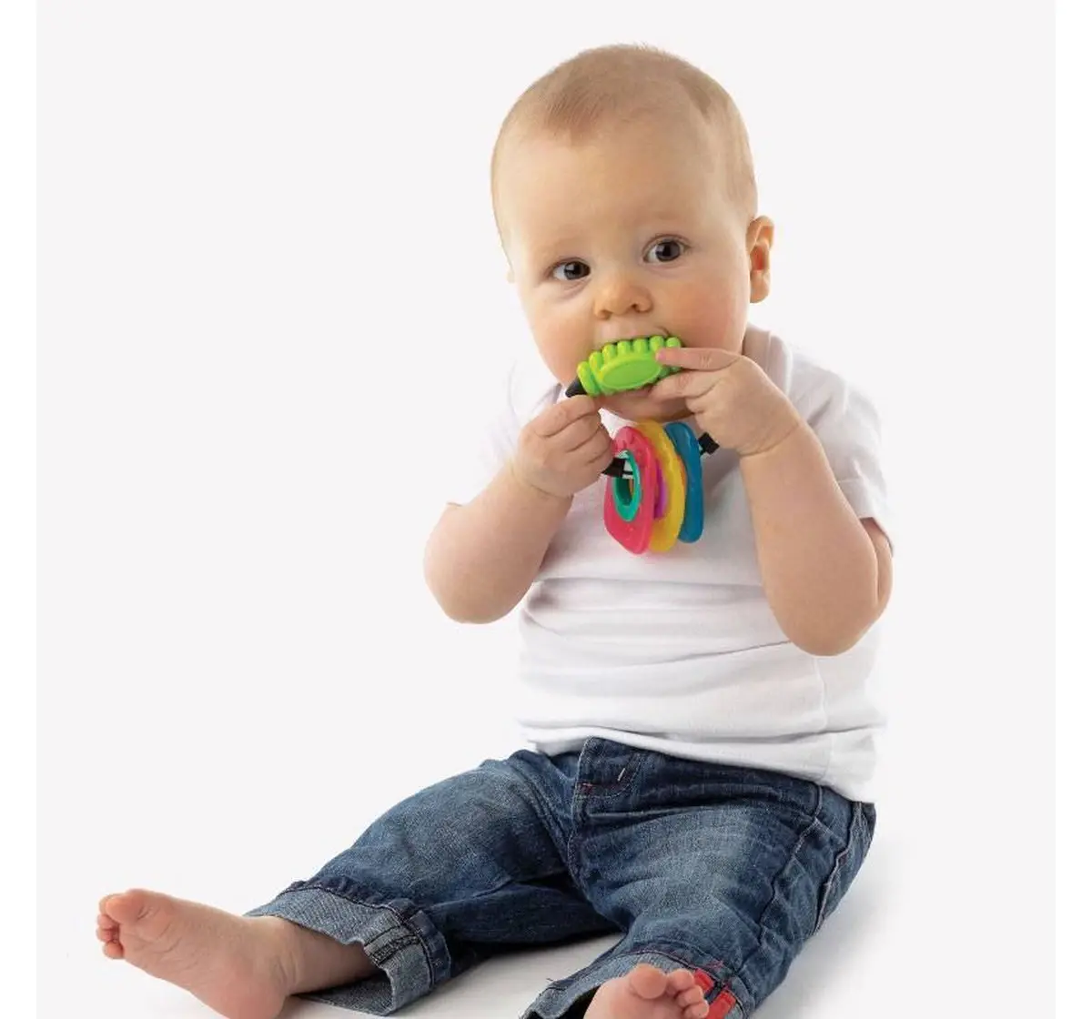 Playgro Teether & Rattle Textured Teething Shapes Multicolor 3 To 12 Months