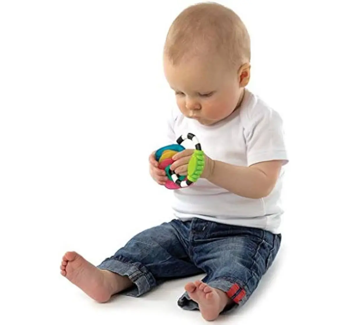 Playgro Teether & Rattle Textured Teething Shapes Multicolor 3 To 12 Months