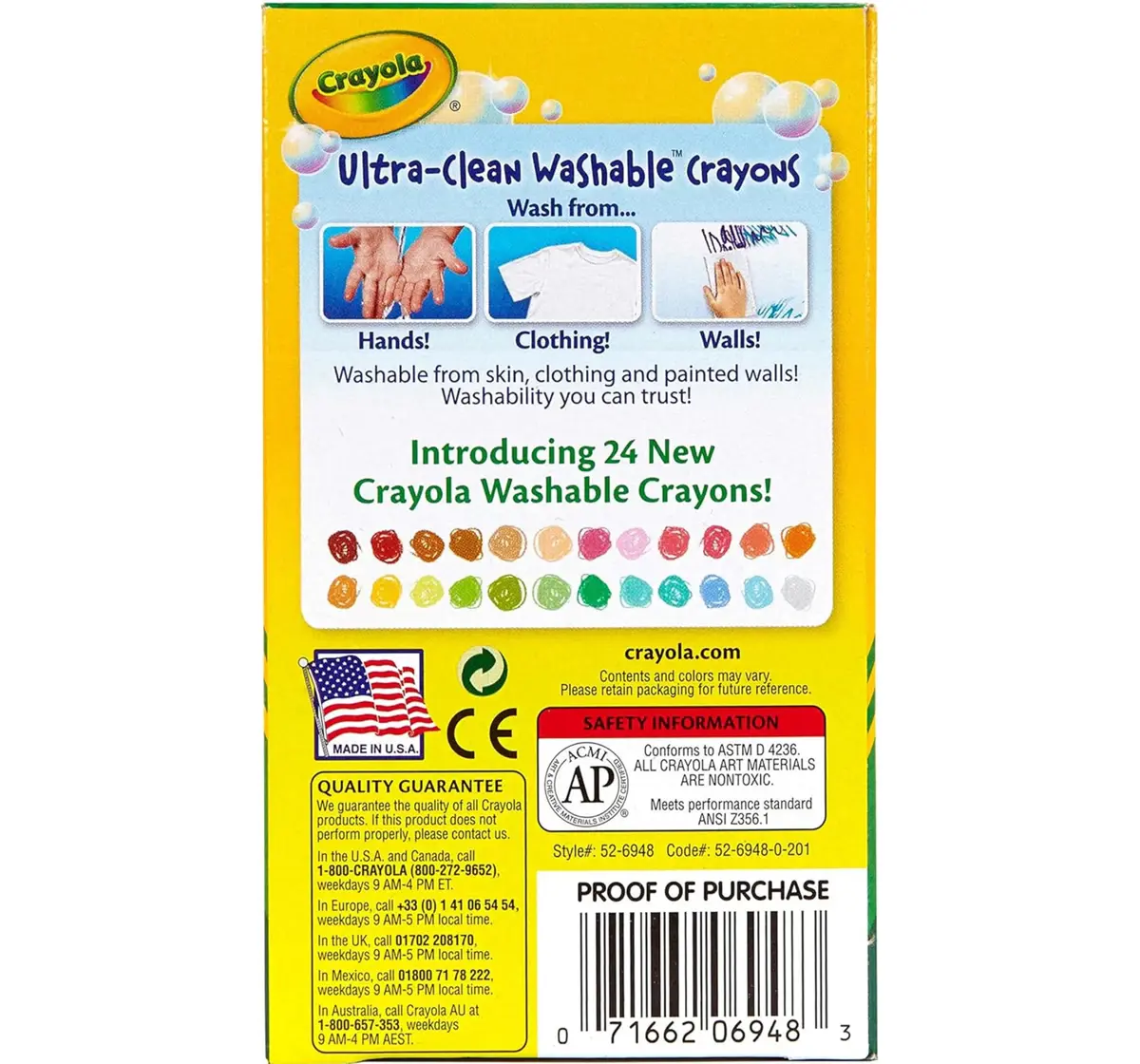 Crayola Ultra Clean Crayons, 48 pieces, 3Y+