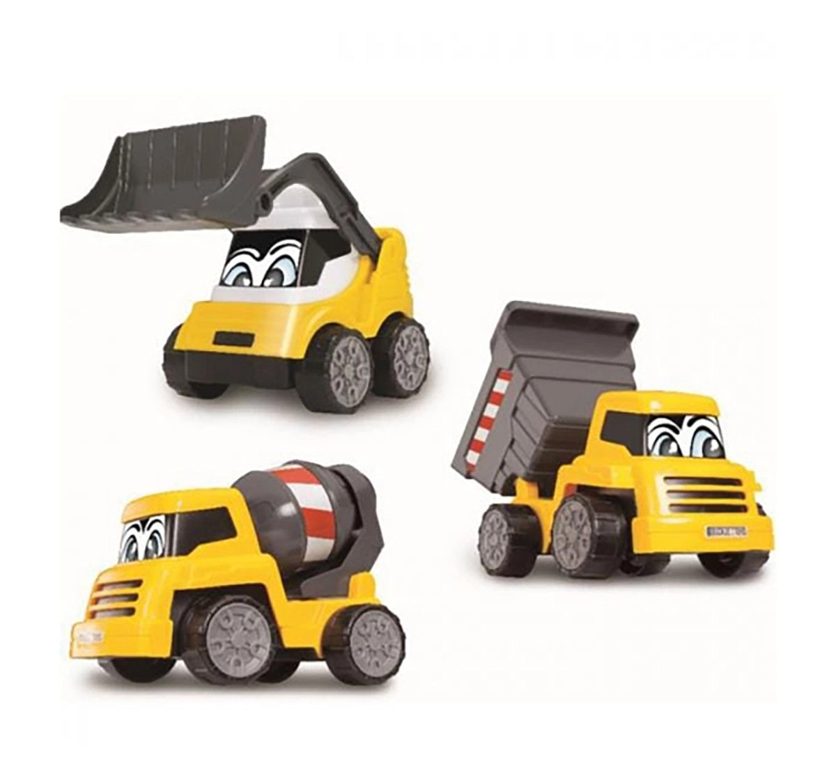 Hamleys Construction Vehicle Pack of 3 Early Learner Toys for Kids age 12M+ 