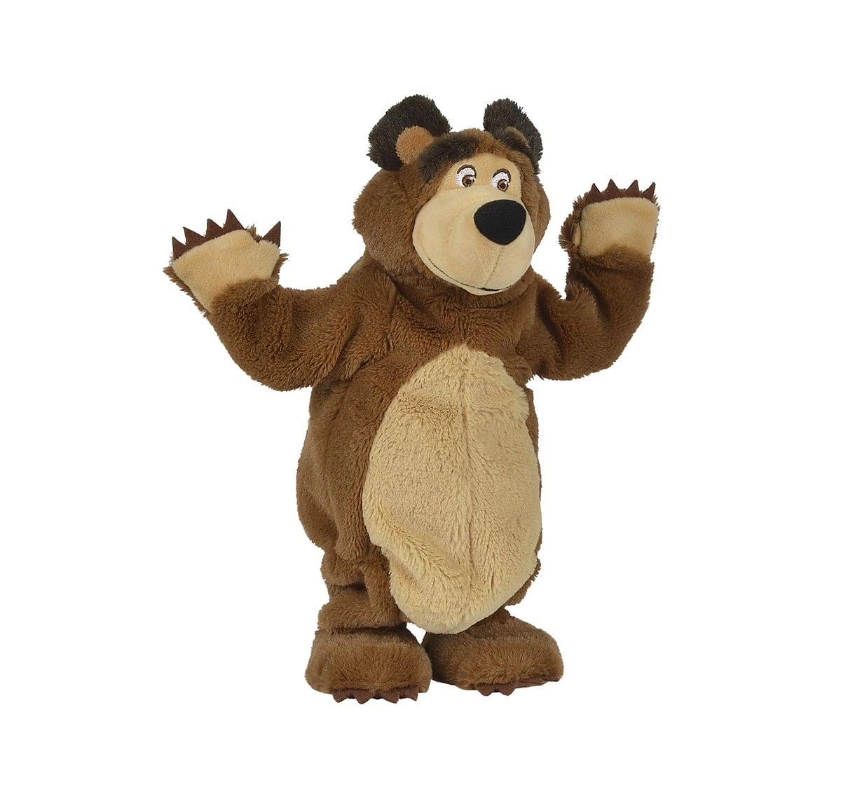 Simba Masha Plush Bear With Music Fun Interactive Soft Toys for Kids age 3Y+ - 34 Cm (Brown)
