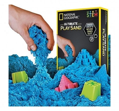 National Geographic 2Lb Sensory Sparkling Play Sand for Kids age 3Y+ (Blue)