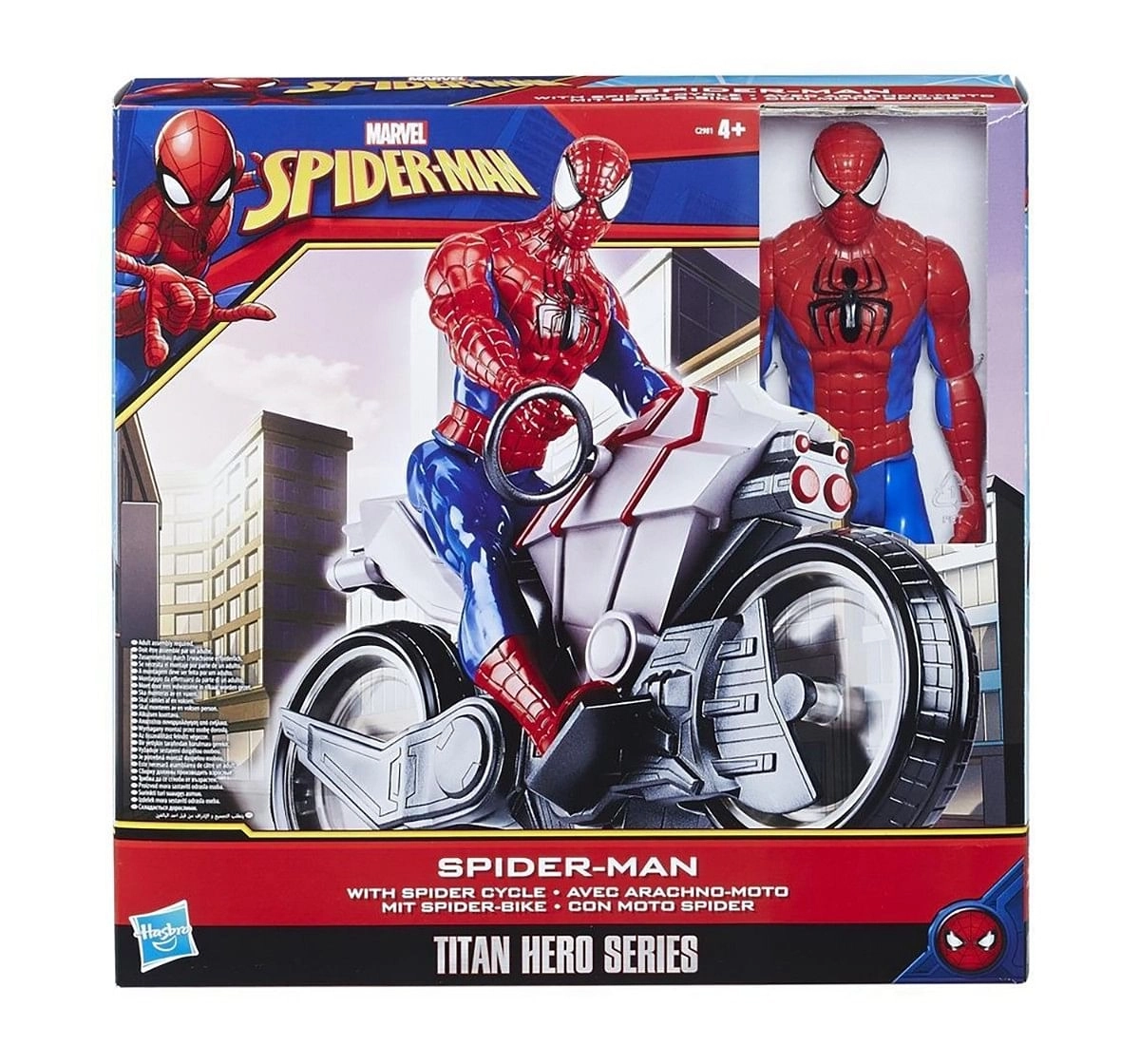 Marvel Spider-Man Titan Hero Series Spider-Man Figure With Spider Cycle Action Figures for Kids age 3Y+ 