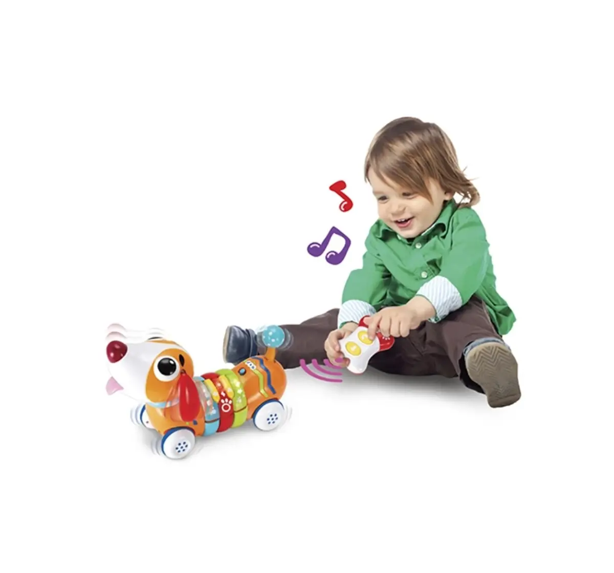 WinFun Walk with Me Puppy, Remote Control Rainbow Puppy for Kids, 18M+