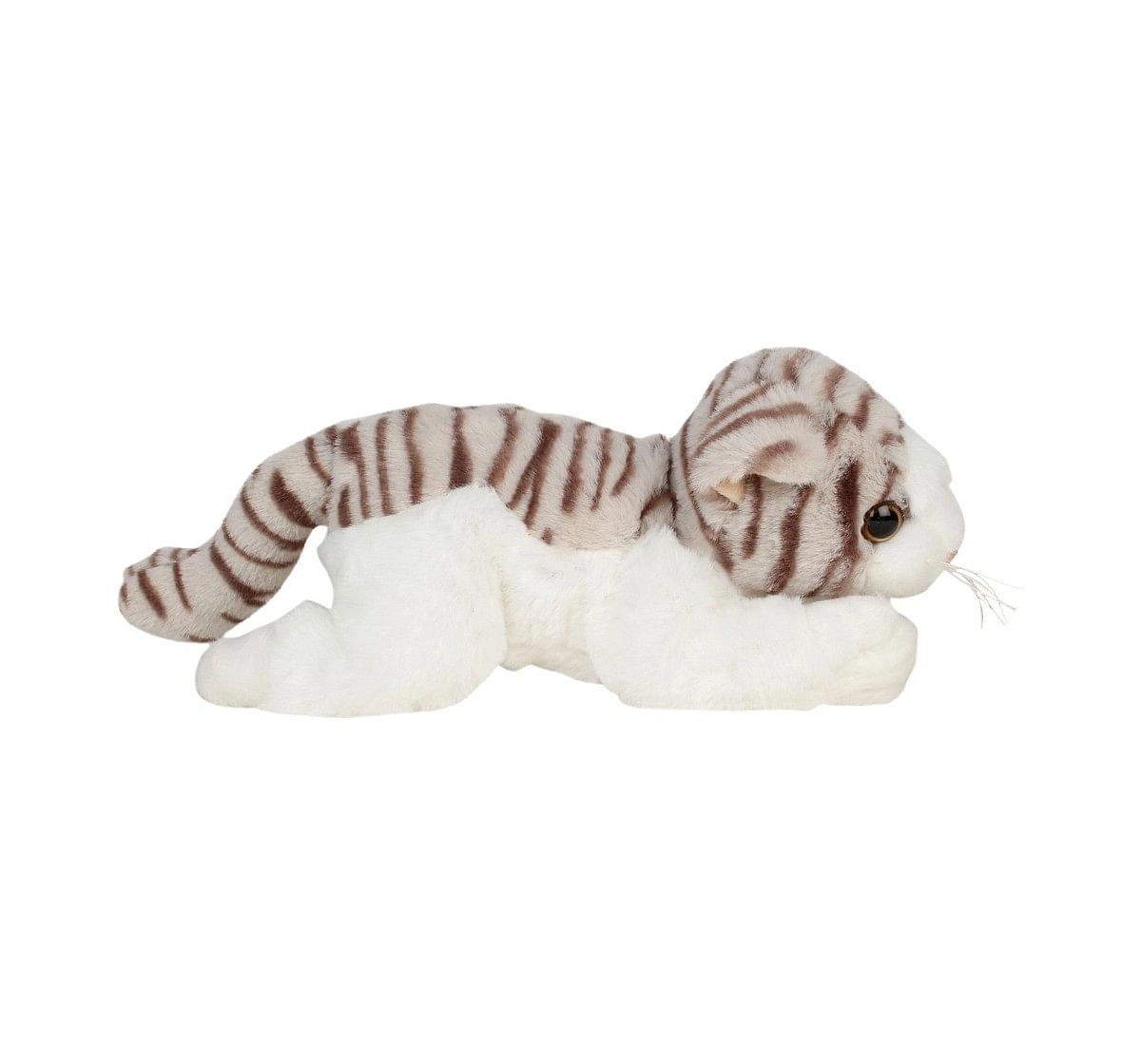 Cuddles Sleeping Cat 28 Cms Plush Toy for New Born Kids age 0M+ (Grey)