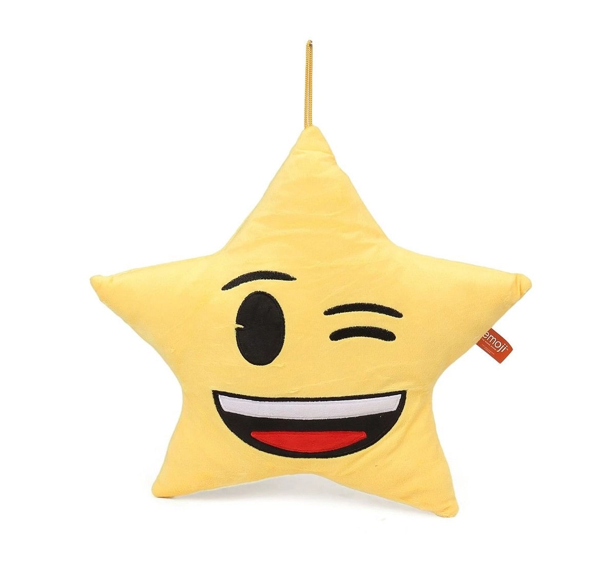  My Baby Excel Emoji Star Winking Eyes Face 30 Cm Plush Accessory for Kids age 1Y+  (Yellow)