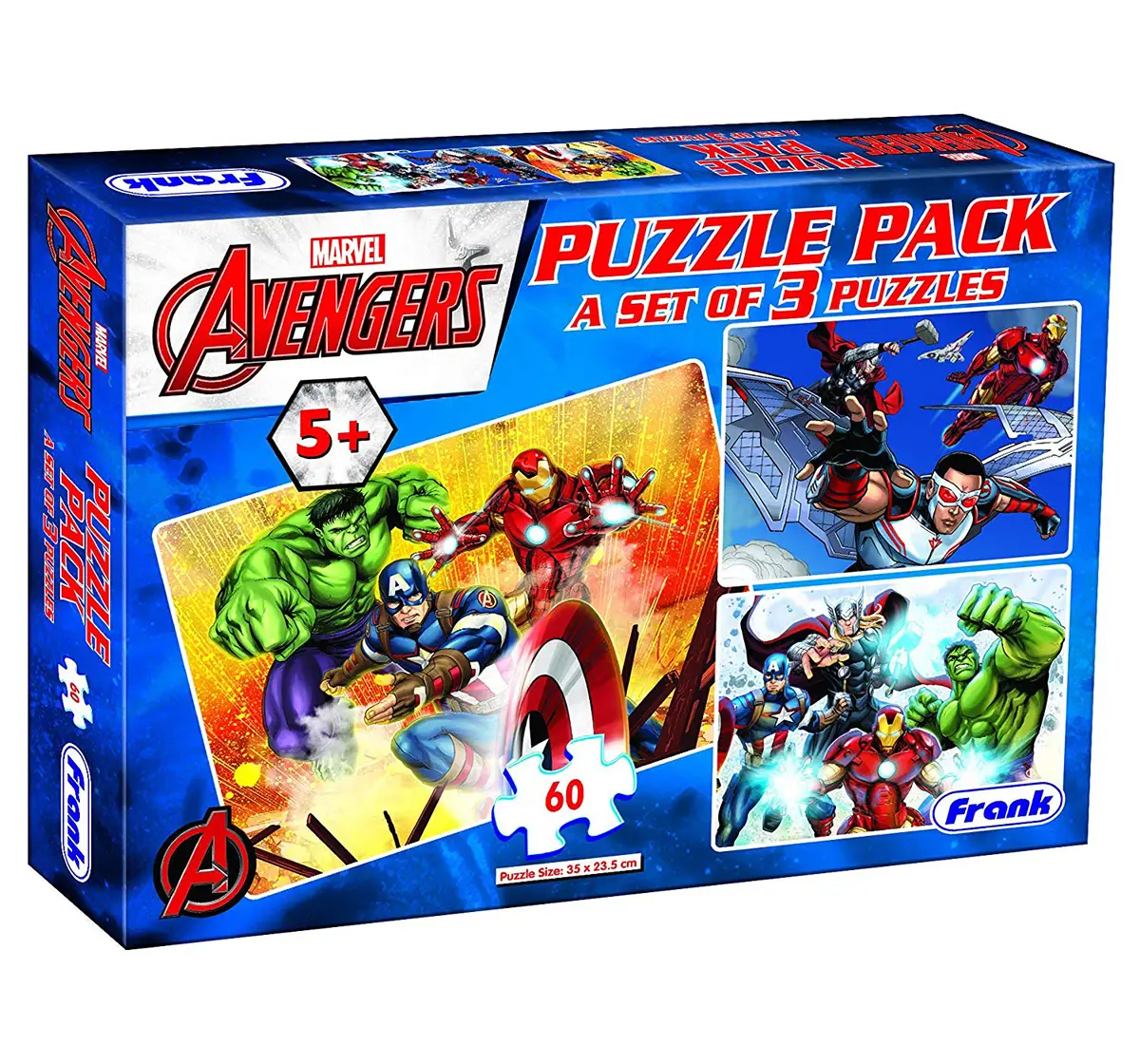 Shop Frank Marvel'S Spider-Man Puzzle Pack - 3X 60 Pieces Puzzle For 5 Year  Old Kids And Above