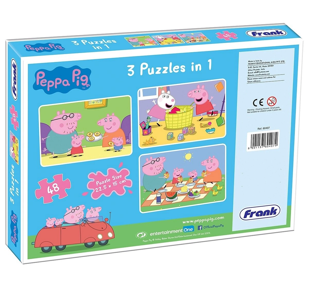 Frank Peppa Pig 3 In 1 Puzzle for Kids age 5Y+ 