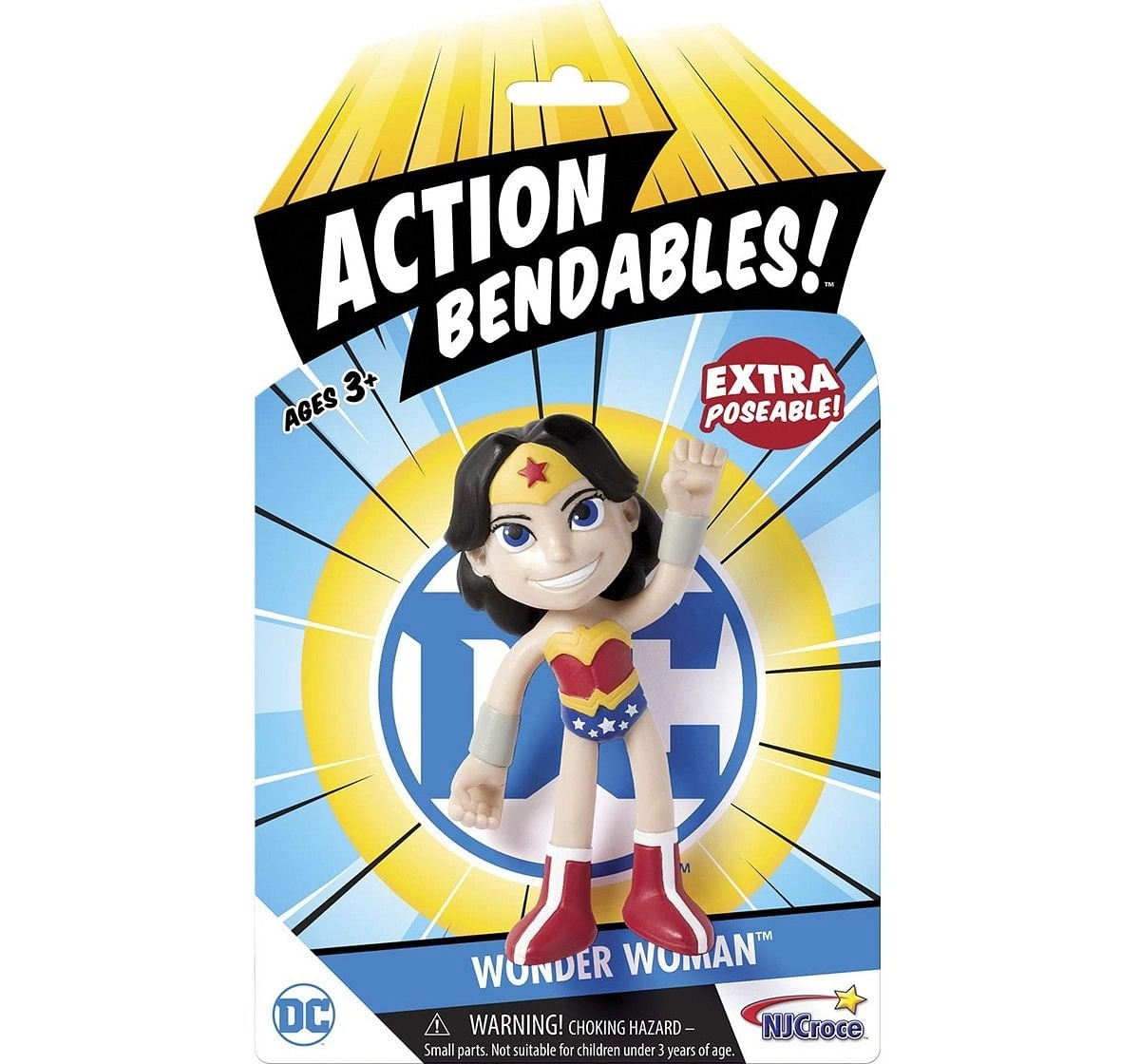 NJ Croce DC Wonder Woman Bend Deez Action Figure Toy for Kids age 3Y+ 