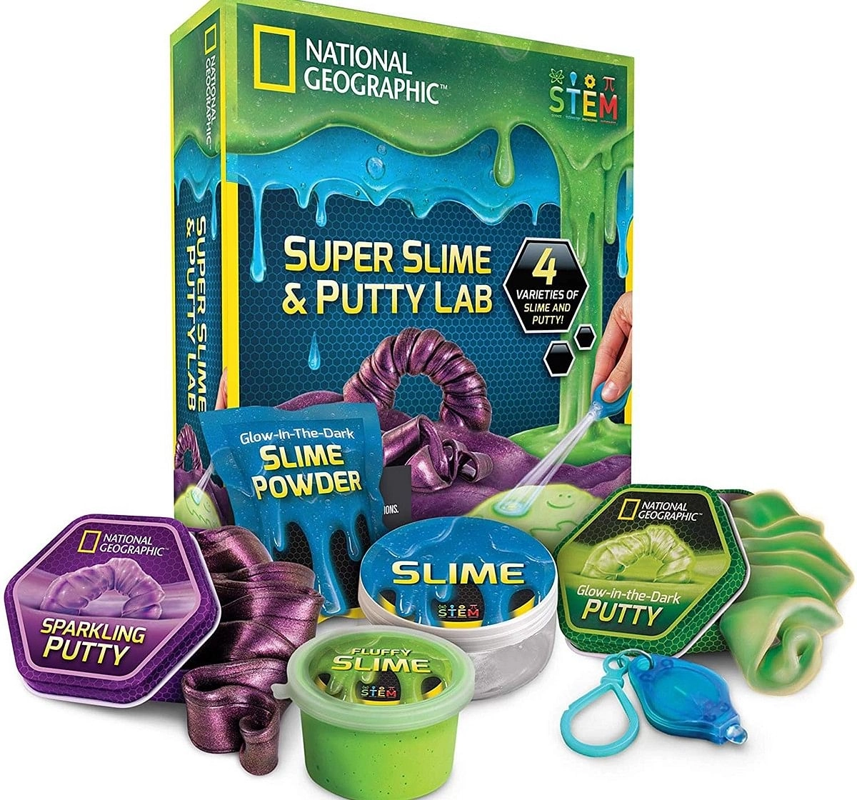 National Geographic Super Slime And Putty Lab Science Kit for Kids age 5Y+ 