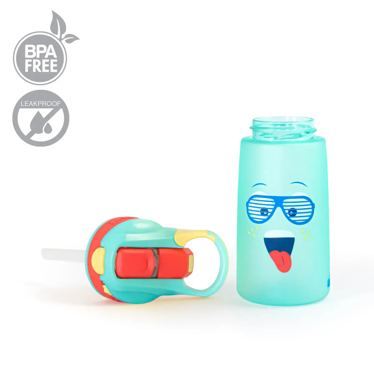 Rabitat Snap Lock Sipper Bottle Spunky 410 ml For Kids of Age 3Y+, Multicolour