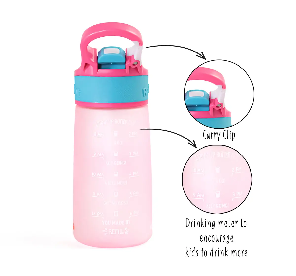 Rabitat Snap Lock Sipper Bottle Diva 410 ml For Kids of Age 3Y ...