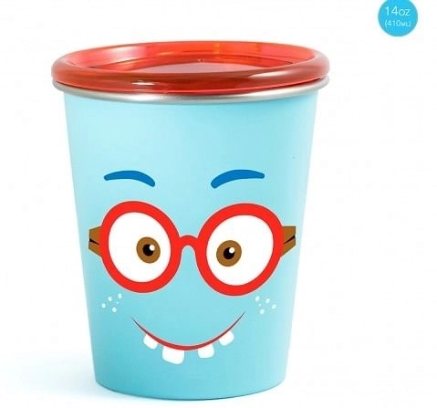 Rabitat Spill Free Stainless Steel Cup, Blue, Shyguy, 5Y+