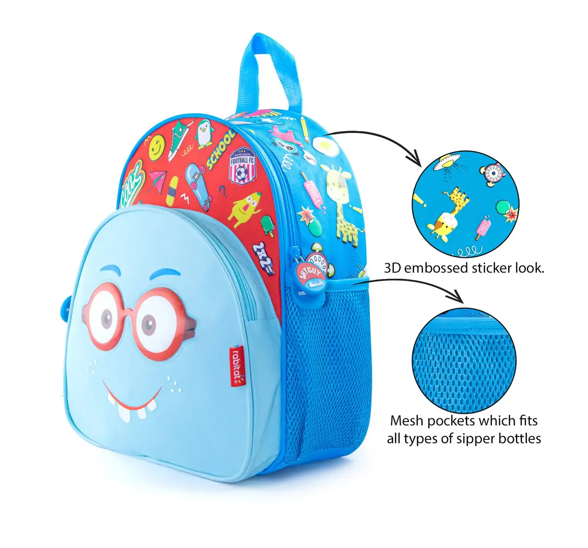 Rabitat Smash School Bag Shyguy 12 Inches For Kids of Age 2Y+, Multicolour