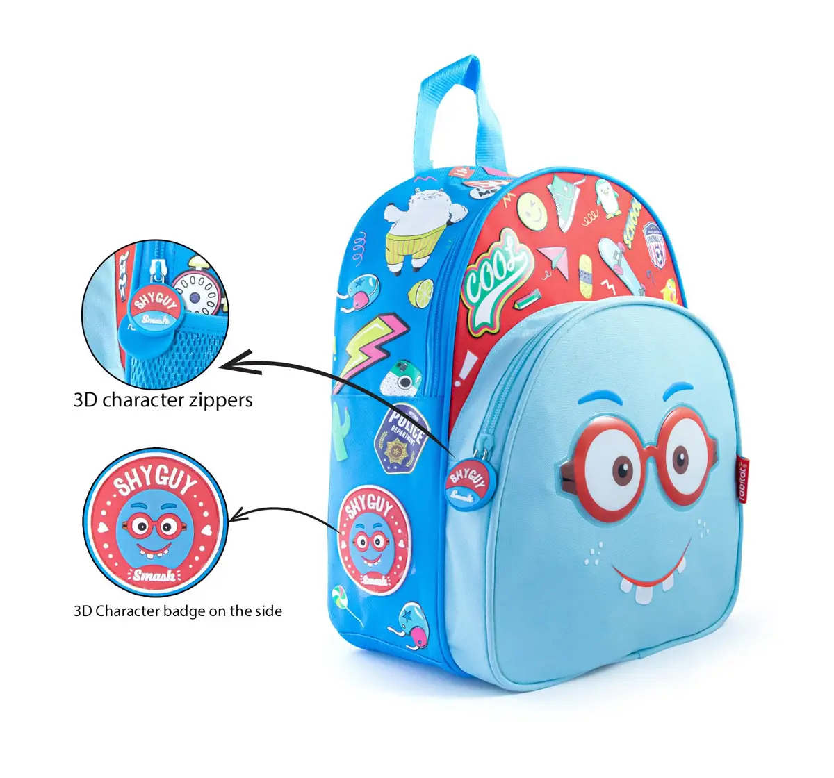 Rabitat Smash School Bag Shyguy 12 Inches For Kids of Age 2Y+, Multicolour