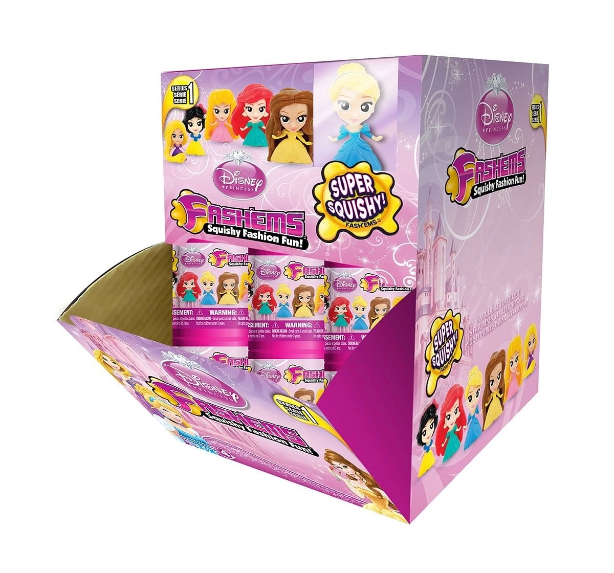 Fash'Ems Squishy Disney Princess S1 Toy Figures for Kids age 4Y+ 