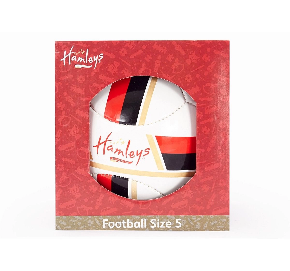 Hamleys Star Strips PU Football for Kids age 3Y+ (White)
