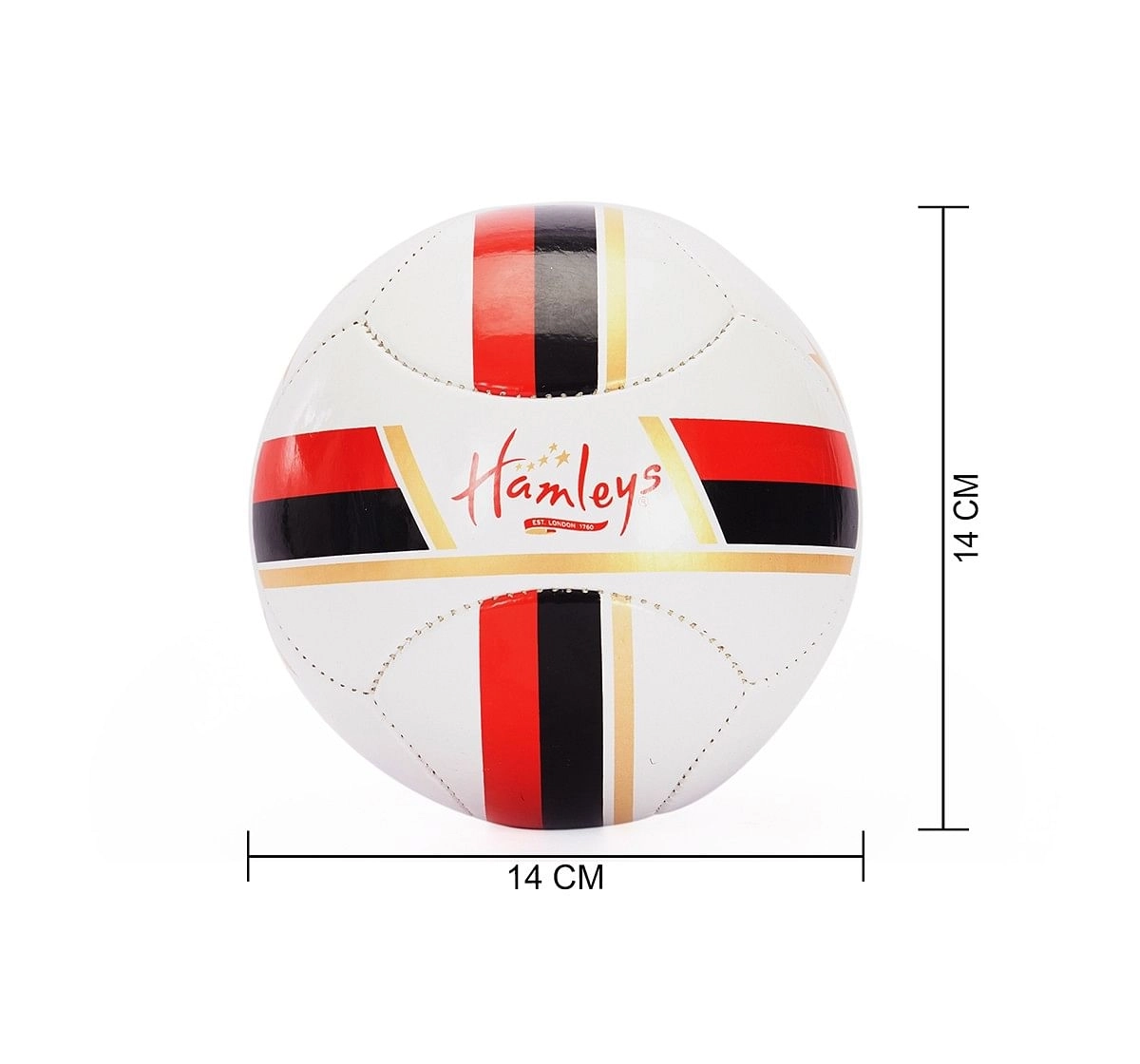 Hamleys Star Strips PU Football for Kids age 3Y+ (White)