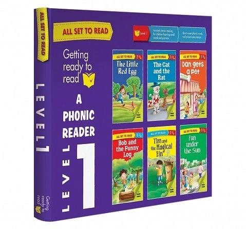 All set to Read-A Phoenic Reader-Level 1- Phonics Readers - 6 books in a Box, 192 Pages, Paperback