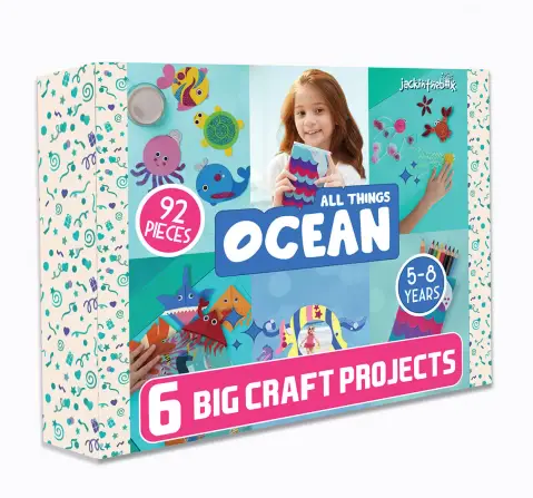 Jack In The Box Under The Sea Themed Beautiful Felt Mermaid Sewing Craft Kit 6 Different Crafts-in-1 for Girls Ages 5Y+, Multicolour