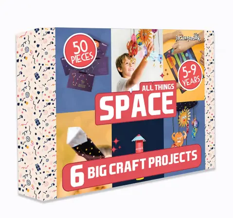 Jack In The Box Solar System Space Science Craft Kit 6-in-1 Space Toy for Kids of Age 5Y+, Multicolour