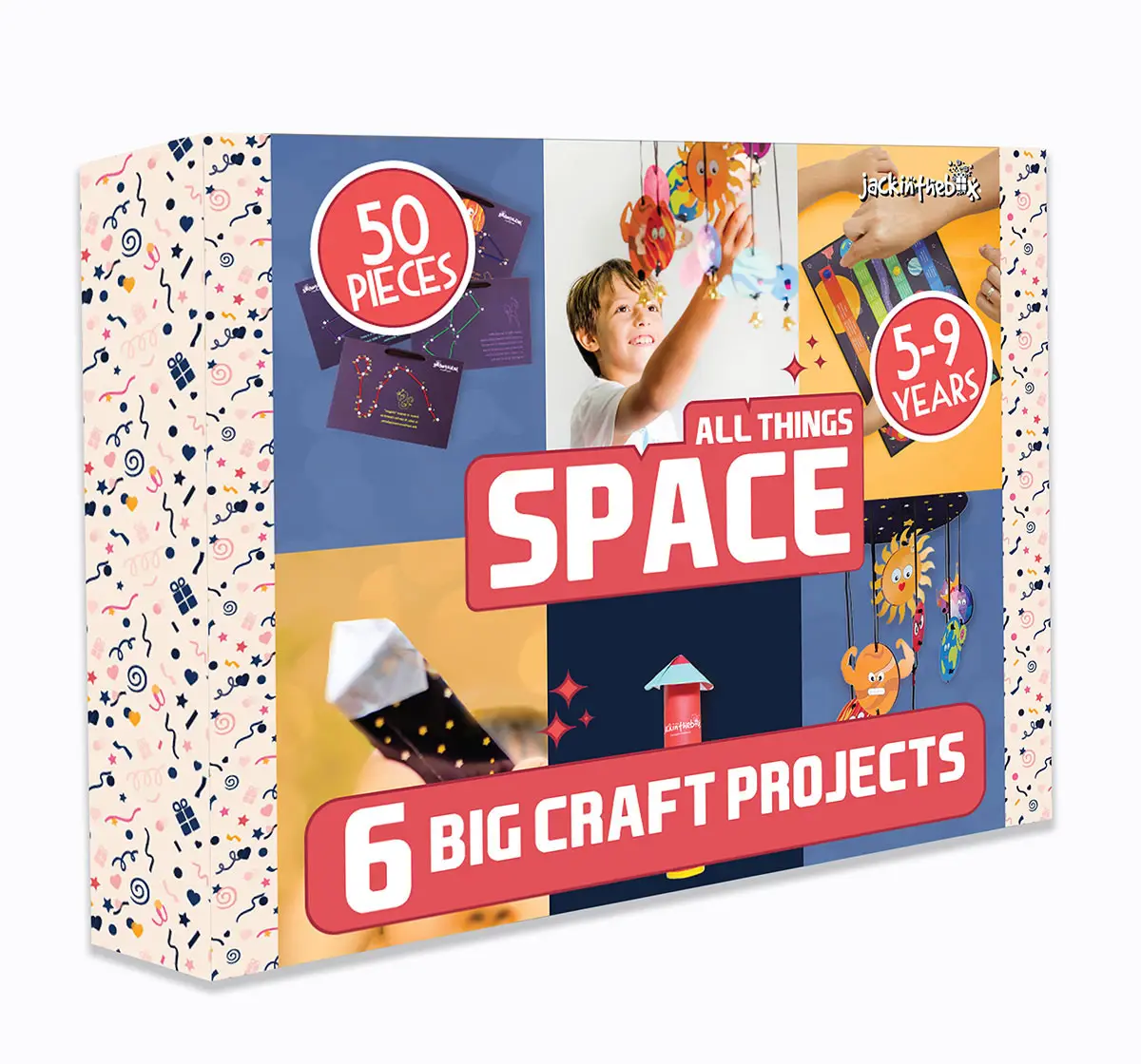 Jack In The Box Solar System Space Science Craft Kit 6-in-1 Space Toy for Kids of Age 5Y+, Multicolour