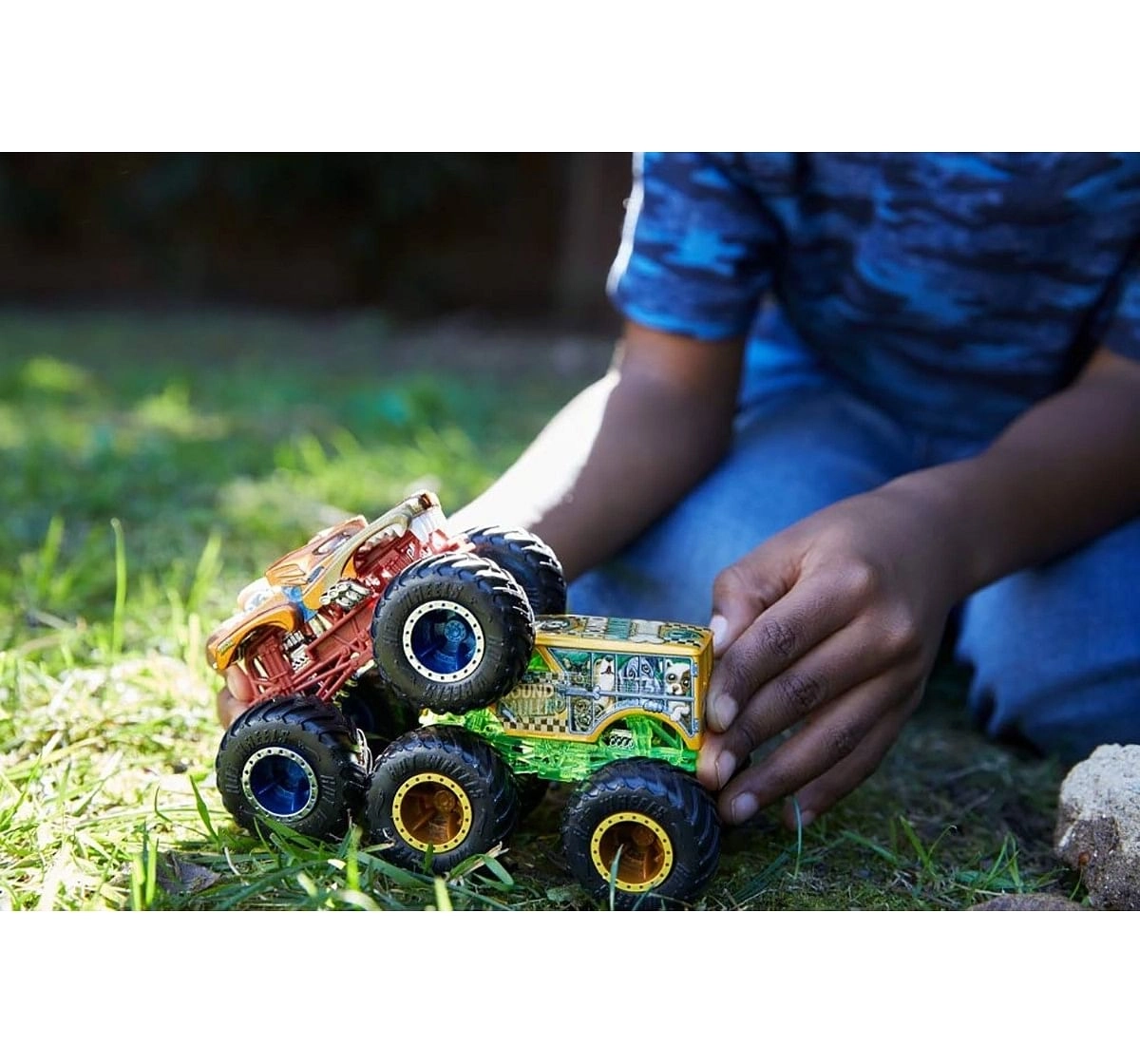 Hot Wheels 1:64 Monster Trucks Demolition Doubles Pack of 2 Vehicles for Kids age 3Y+ 