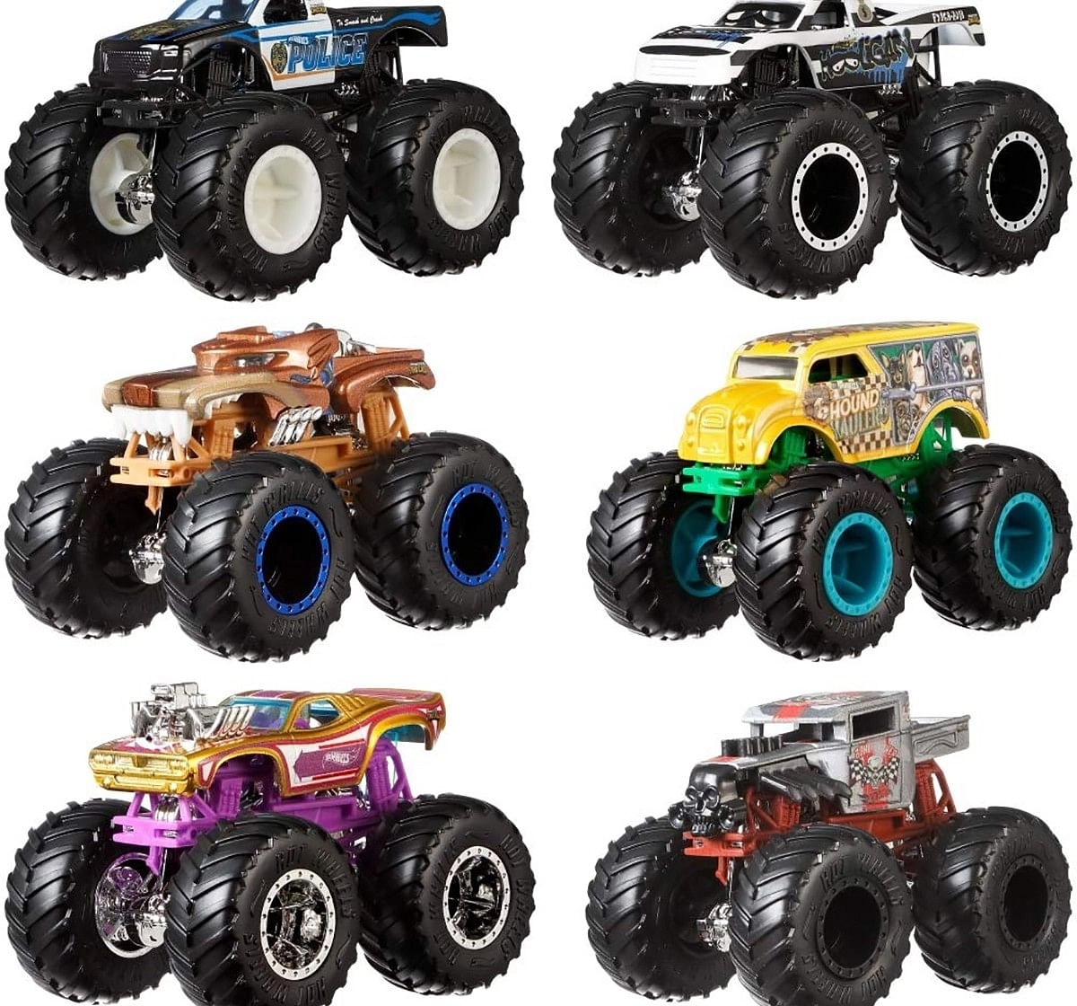 Hot Wheels 1:64 Monster Trucks Demolition Doubles Pack of 2 Vehicles for Kids age 3Y+ 