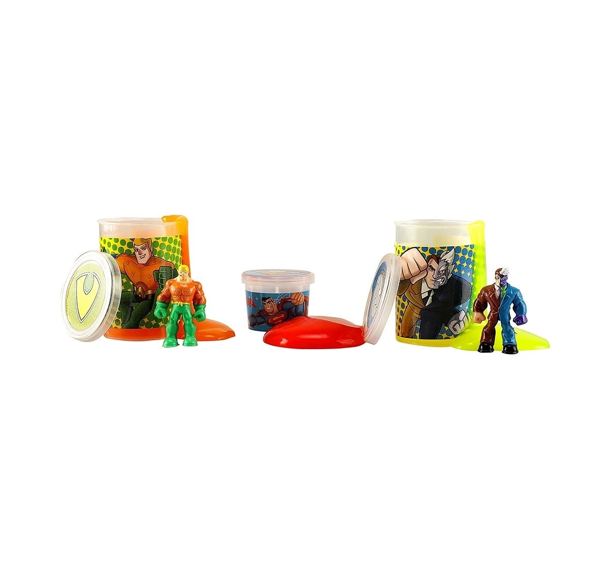 DC Super Friends Aquaman & Two Face Slime Mix with 2 Liquid & 1 Jelly Slime
