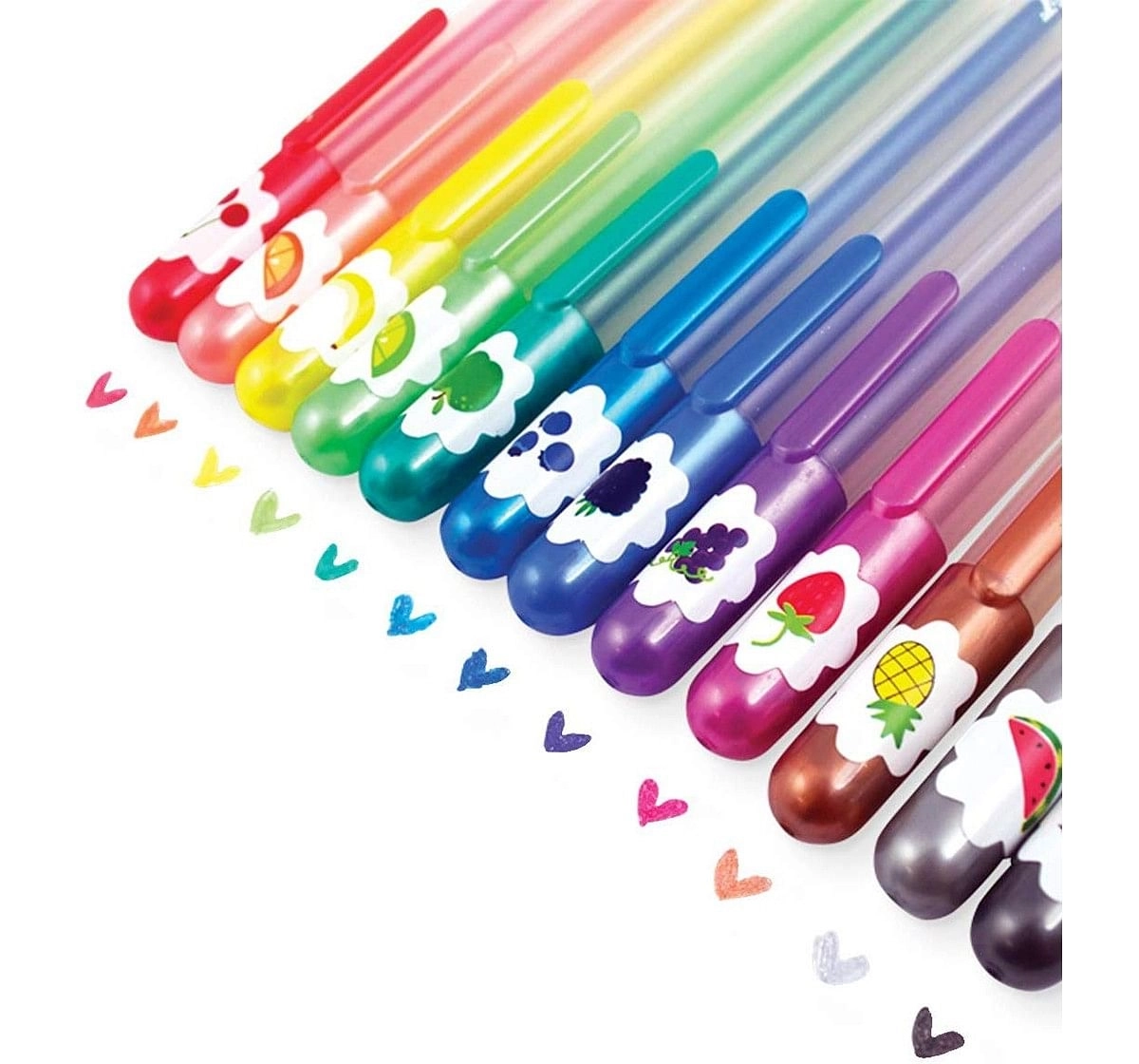 Ooly Yummy Scented Glitter Pens - Set Of 12 School Stationery for Kids age 3Y+ 
