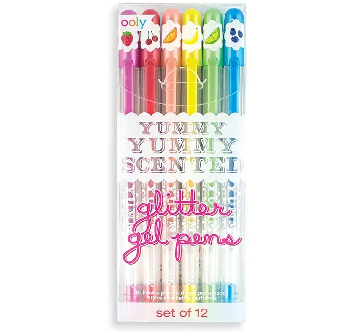 Ooly Yummy Scented Glitter Pens - Set Of 12 School Stationery for Kids age 3Y+ 