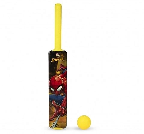 IToys Marvel Spiderman Bat & ball set for kids (Size.3),  3Y+(Multicolour)