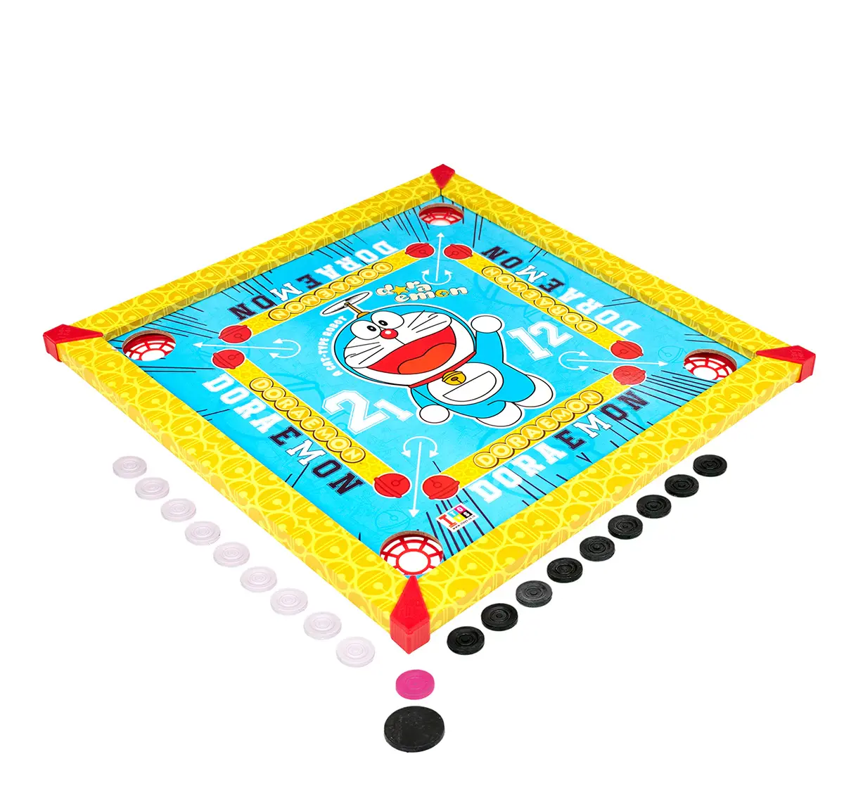 ITOYS 20X20 Doraemon Carrom, Multicolour, 4Y+