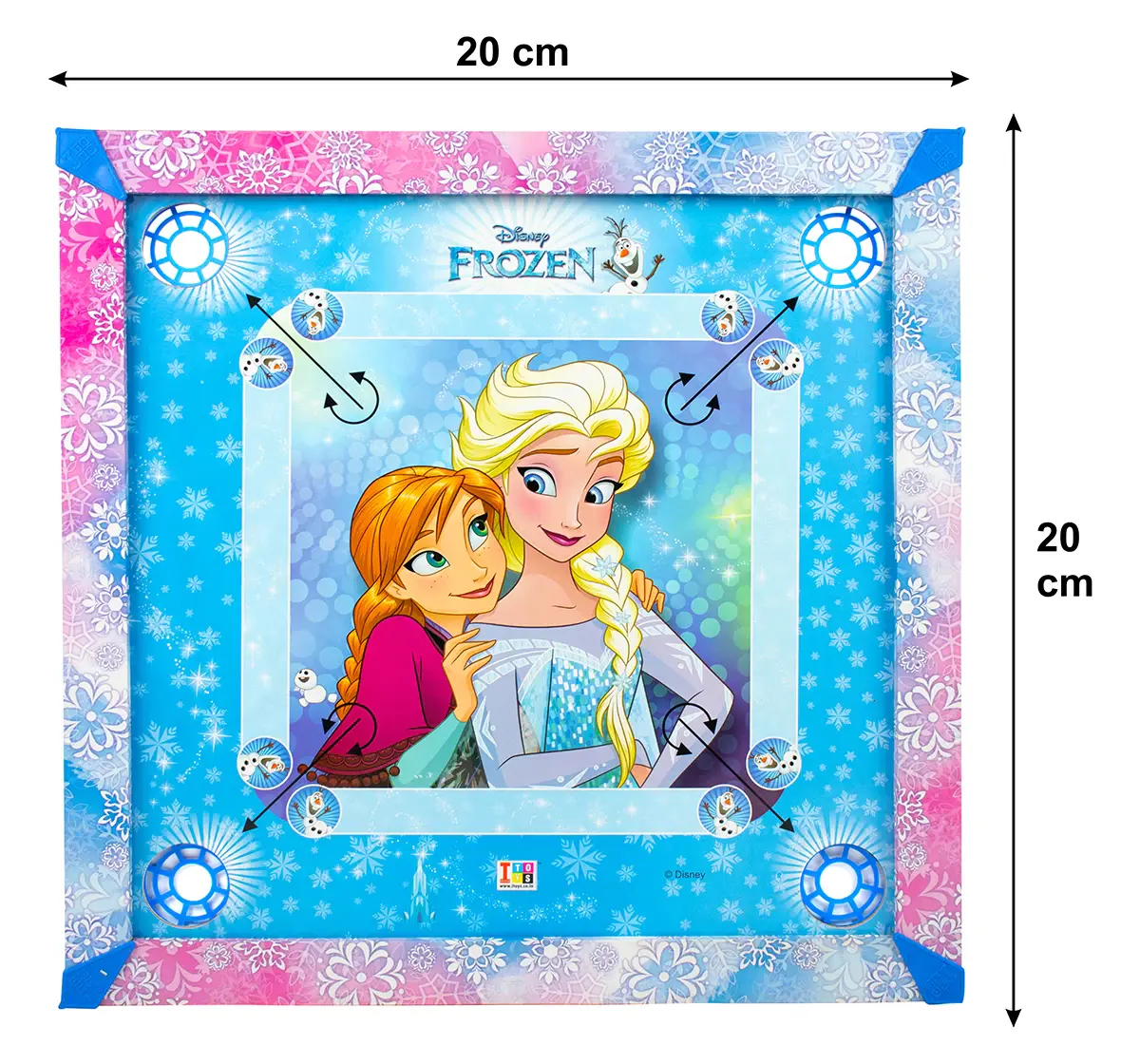 ITOYS 20X20 Frozen Carrom, Multicolour, 4Y+