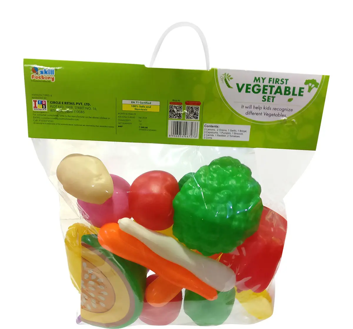 I Toys 18 Pcs Vegetable set for kids, 3Y+
