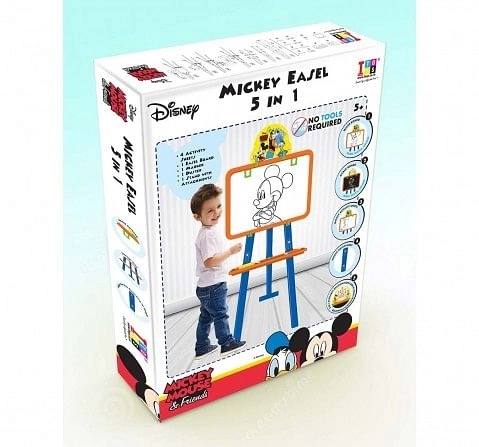 I Toys Mickey Mouse 5 In 1 Easel Board Activity Table & Boards for Kids age 5Y+ 