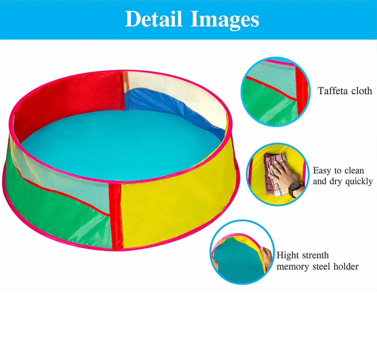 ITOYS Ball Pool with 64 Balls Round Tent, Multicolour, 2Y+