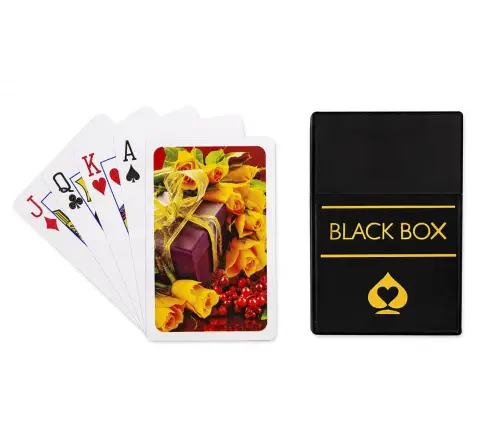 Parksons Black Box Premium Playing Cards With Case, 100% PVC, Multicolor, Pack Of 1, 14Y+