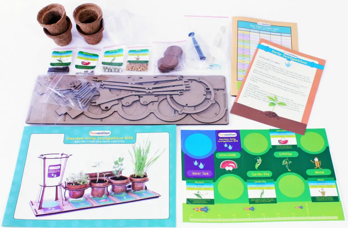 Funvention Garden Drip Irrigation Kit Stem for Kids Age 5Y+
