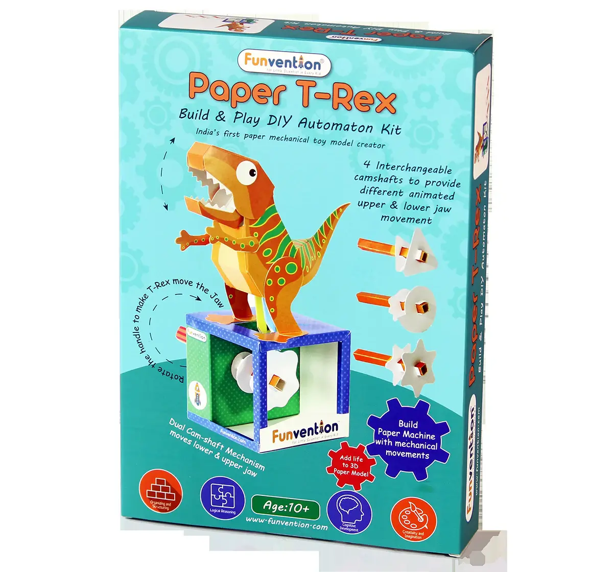 Funvention Paper T-Rex Automaton Stem for Kids Age 10Y+