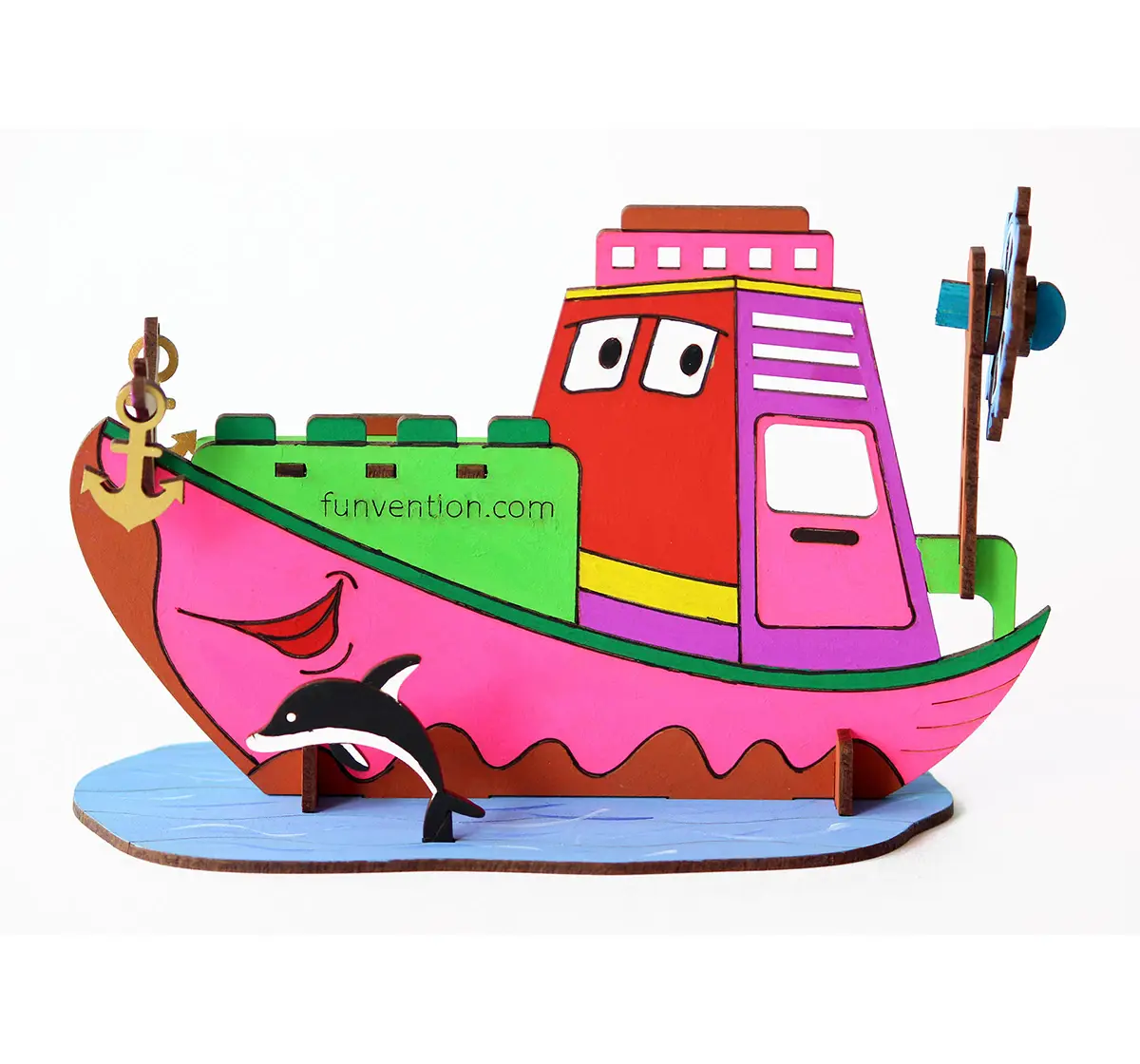 Funvention 3D Coloring Model - Ship Stem for Kids Age 5Y+