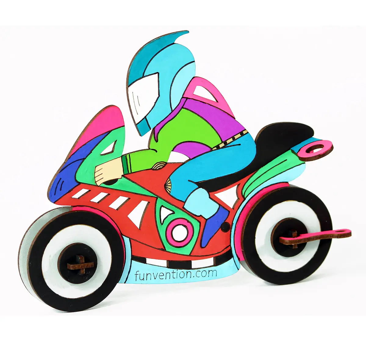 Funvention 3D Coloring Model - Bike Stem for Kids Age 5Y+