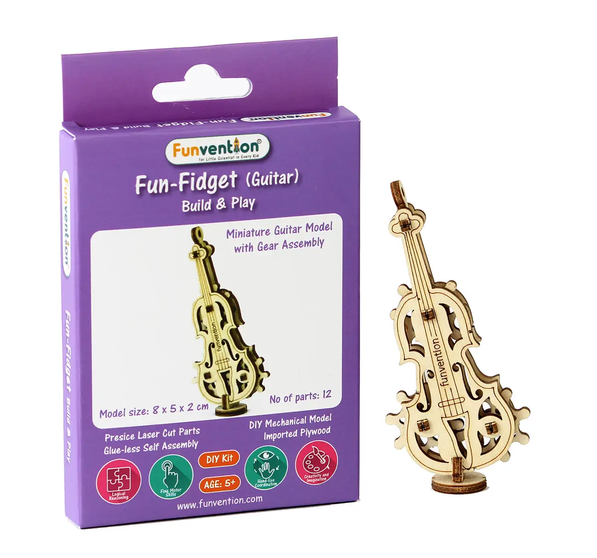 Funvention Fun Fidgets - Assorted - Guitar Model Stem for Kids Age 5Y+