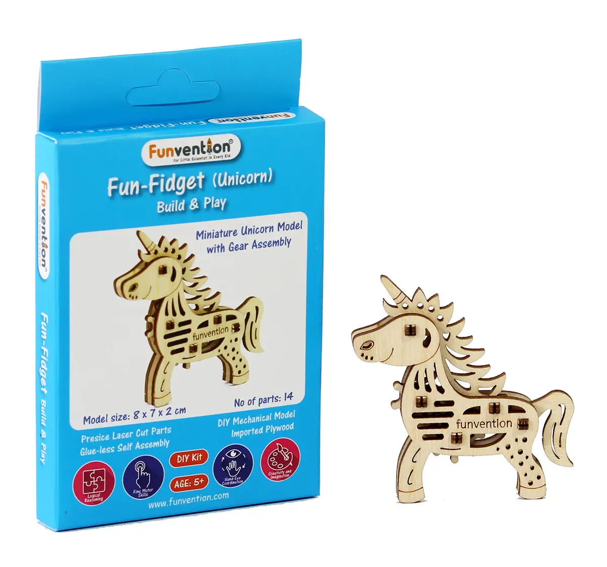 Funvention Fun Fidgets - Jungle - Unicorn Model Stem for Kids Age 5Y+
