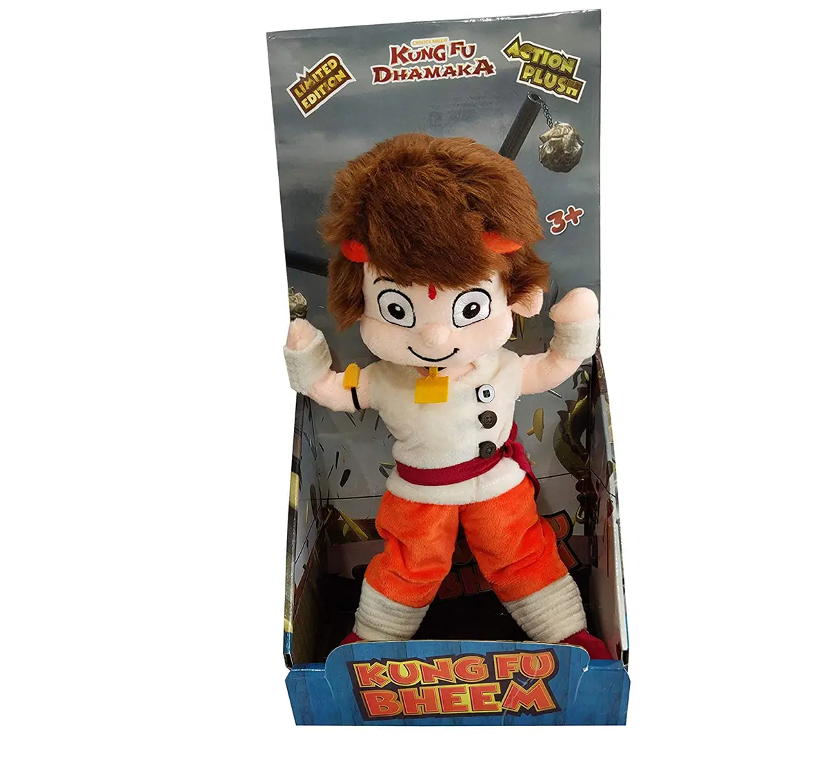 Chhota Bheem Kung Fu Bheem Action Plush Toy - 35Cm Character Soft Toys for Kids age 3Y+ - 35 Cm 